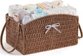 HBlife Diaper Caddy Organizer, Large Hand-Woven Storage Basket by HBlife