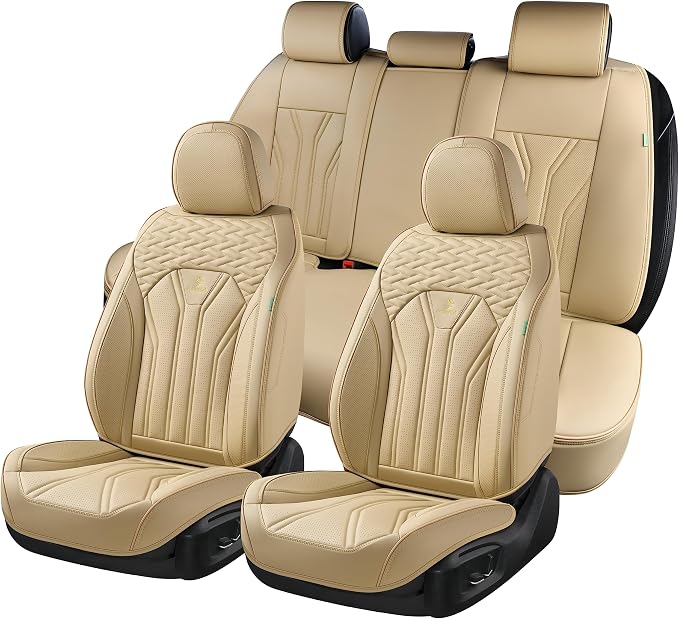 FLORICH Leather Seat Covers, Seat Covers Full Set, Car Seat Protectors 5 Seats by FLORICH