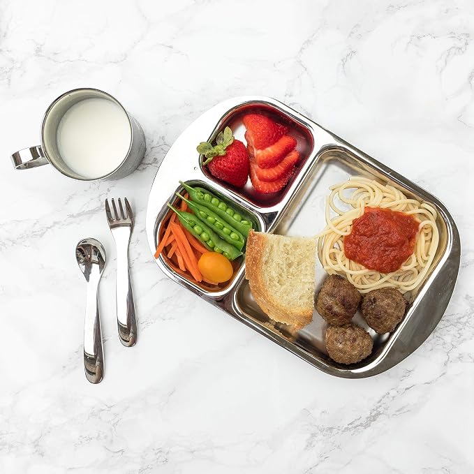 Children's Stainless Steel Divided Plates | Education Series | Premium 304 | - Image 4