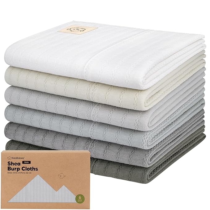 KeaBabies Organic Cotton Burp Cloths Baby Girl, Boy by KeaBabies