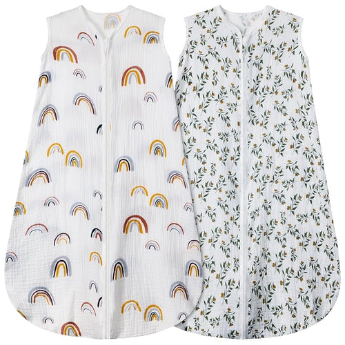 2 Pack Baby Sleep Sack 12-18 Months 100% Organic Cotton Muslin Baby Sleeping by BSTOPPT