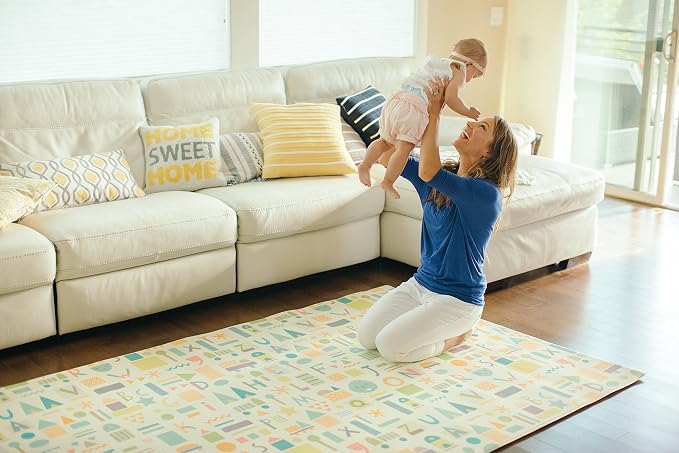 Baby Care Play Mat 82'' x 55'' Original One-Piece Reversible Rollable - Image 4