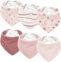 Susurration Muslin Baby Drool Bibs 6Pack Soft Triangular Adjustable Baby by Susurration