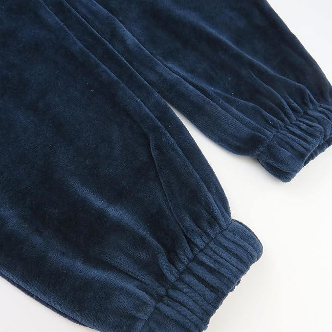 HonestBaby Baby 2-Piece Cozy Velour 100% Organic Cotton Sweatshirt and Jogger - Image 4