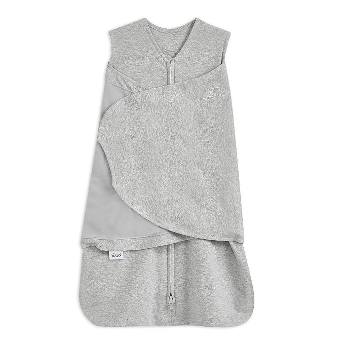 HALO 100% Cotton Sleepsack Swaddle, 3-Way Adjustable Wearable Blanket, TOG 1.5 by HALO