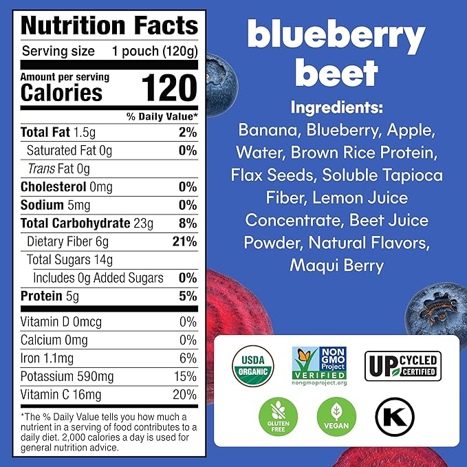Noka Superfood Fruit Smoothie Pouches, Healthy Snacks - Image 2