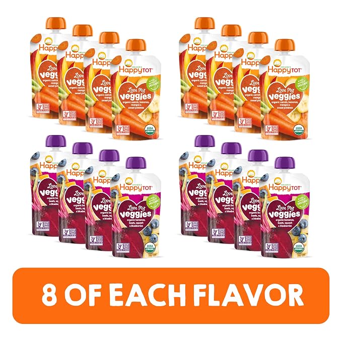 Happy Tot Organics Stage 4 Baby Food Pouches, Gluten Free, Vegan Snack - Image 2