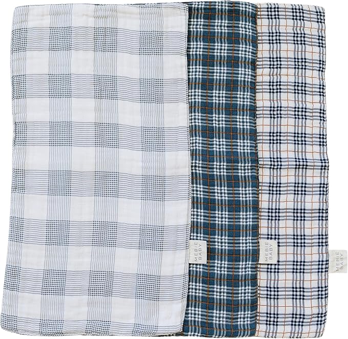 Mebie Baby Burp Cloths, Muslin Burp Cloth Set by MebieBaby