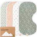 KeaBabies 4-Pack Baby Burp Cloths Baby Girl, Boy by KeaBabies