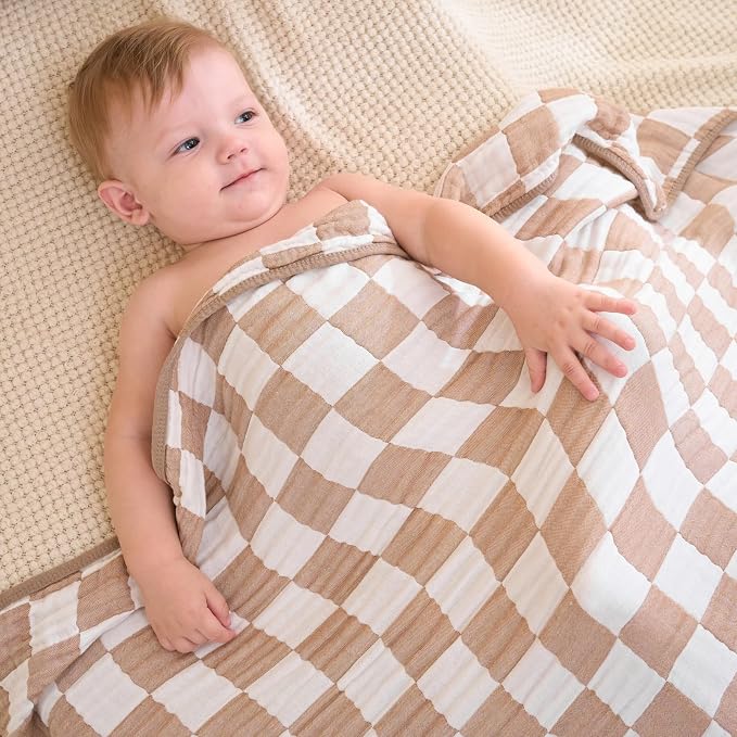 Ultra Soft Muslin Baby Blanket, A Versatile Swaddle and Bed Blanket - Image 2
