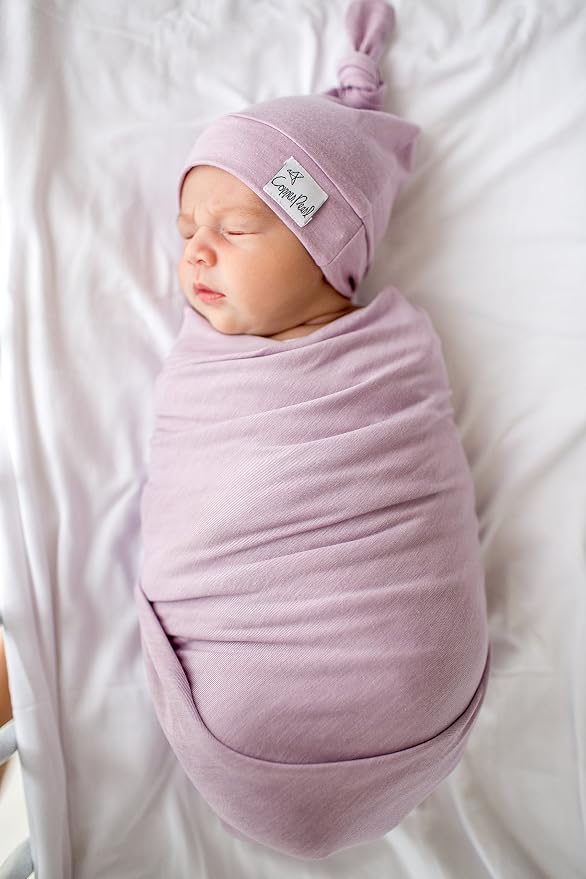 Copper Pearl Baby Beanie Hat Top Knot Stretchy Soft Lily - Image 5