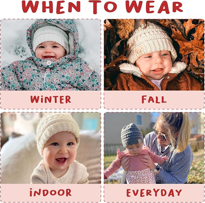 Funky Junque Baby Winter Hat – Cute Newborn Hats, Cozy Warm Infant Beanie - Image 2