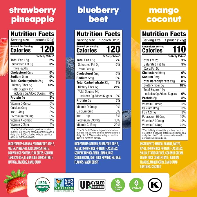 Noka Superfood Smoothie Pouches Variety Pack – Organic Fruit Blends - Image 2