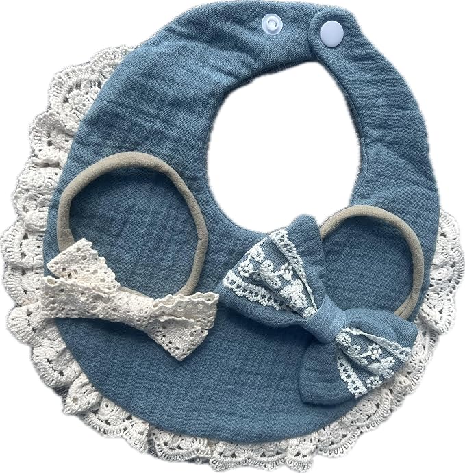 Baby Girl Gift Set, Muslin BoHo Bib - Image 7