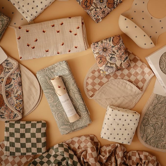 mushie Muslin Baby Burp Cloths | 100% Organic Cotton - Image 5
