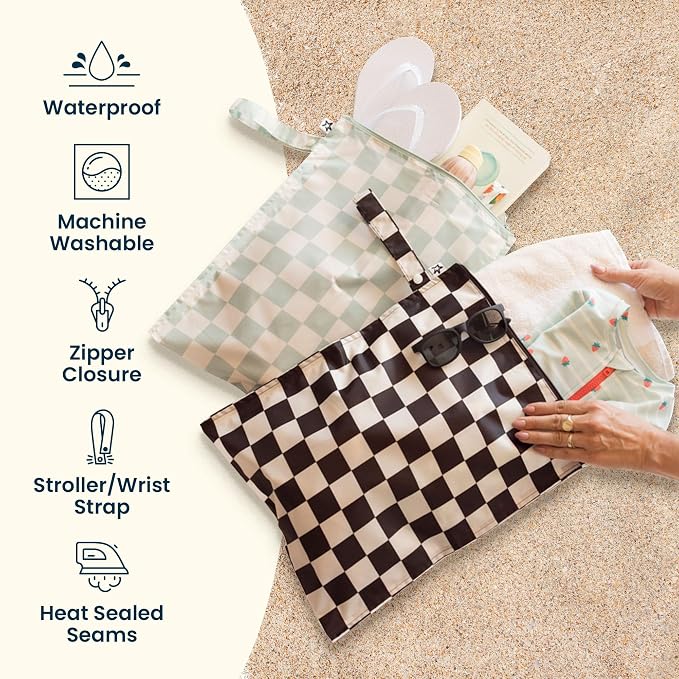 Tiny Twinkle Wet Dry Bag – 2 Pack Reusable Waterproof & Mess Proof Wet Bags - Image 4