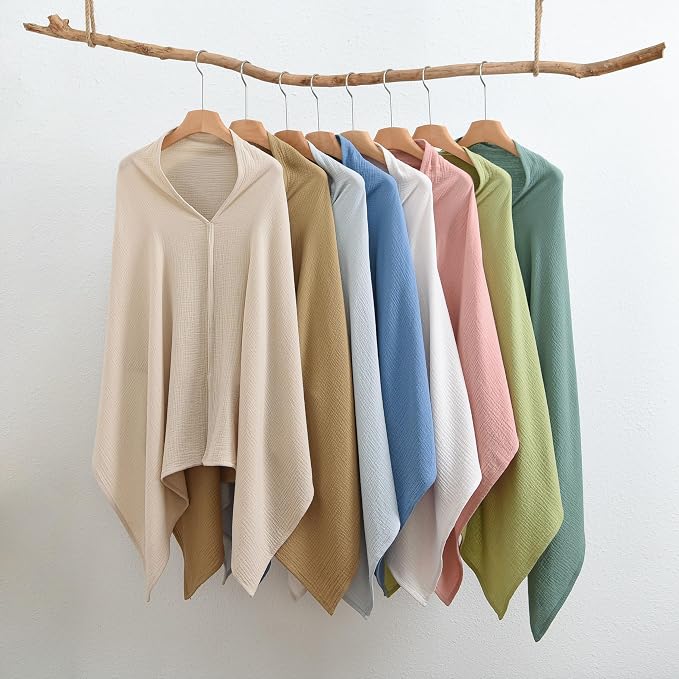2-Pack Nursing Covers for Breastfeeding, 100% Organic Cotton Muslin - Image 4