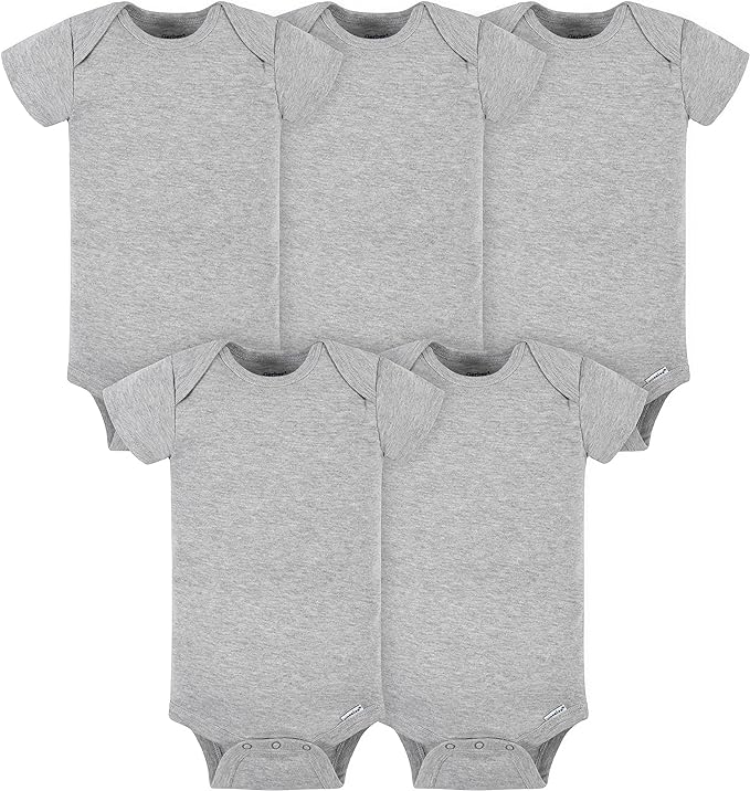 Gerber baby-girls 5-pack Solid Onesies Bodysuits by Gerber
