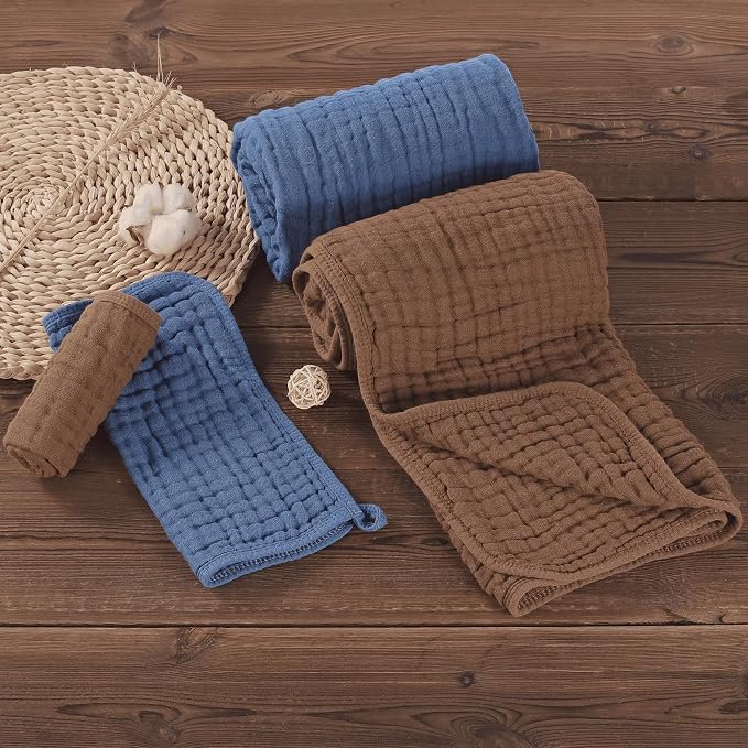4-Piece Muslin Bath Towel Set - Image 7