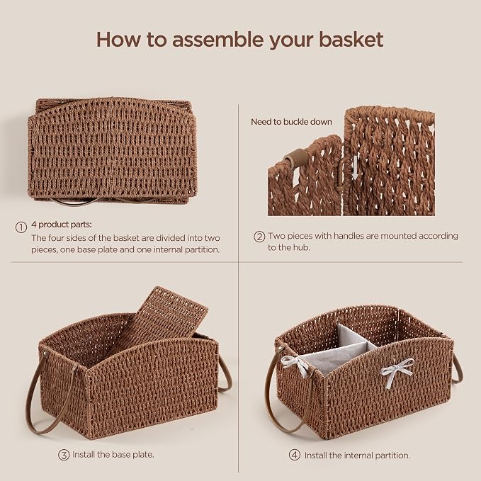 HBlife Diaper Caddy Organizer, Large Hand-Woven Storage Basket - Image 6