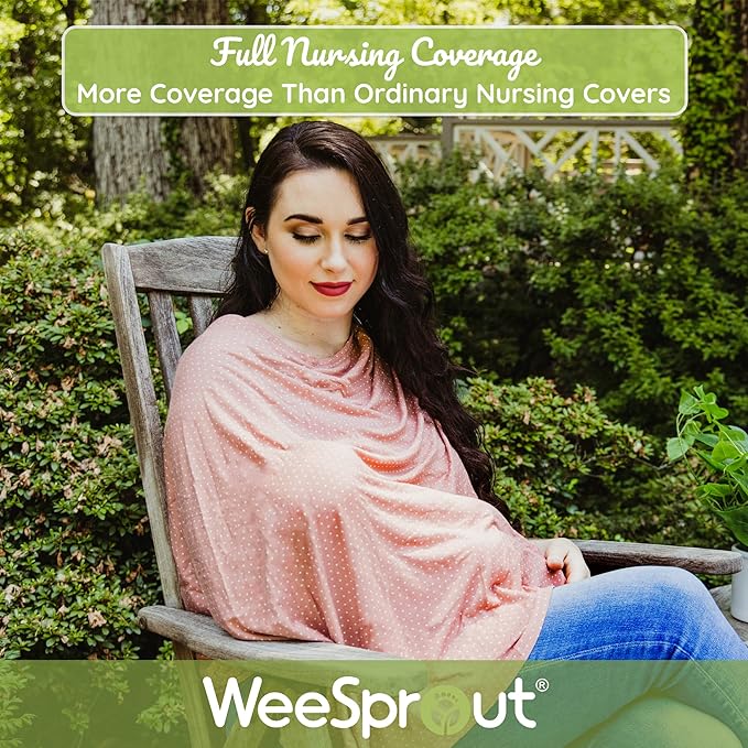 WeeSprout Nursing Cover for Breastfeeding, Soft & Breathable Nursing Poncho - Image 2