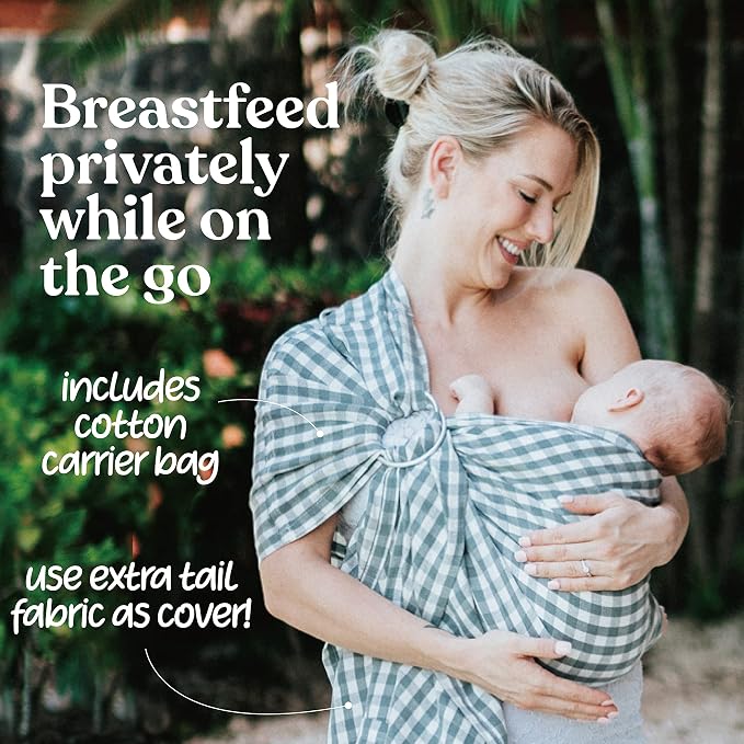 Nalakai Ring Sling Baby Carrier, Soft Linen Baby Sling, Baby Wrap, and Giving - Image 7