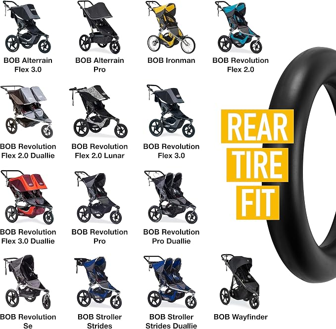 BOB Stroller Tire Tube Replacement 16"x1.75" Rear Inner Tube - Image 4