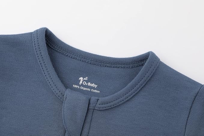 O2 BABY Baby Boys Girls Organic Cotton Zip-Front Sleeper Pajamas, Footed Sleep - Image 4
