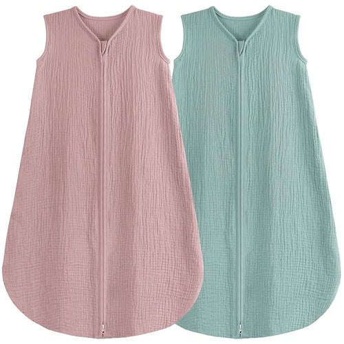 2 Pack Baby Sleep Sack 18-24 Months 100% Organic Cotton Muslin Baby Sleeping by BSTOPPT