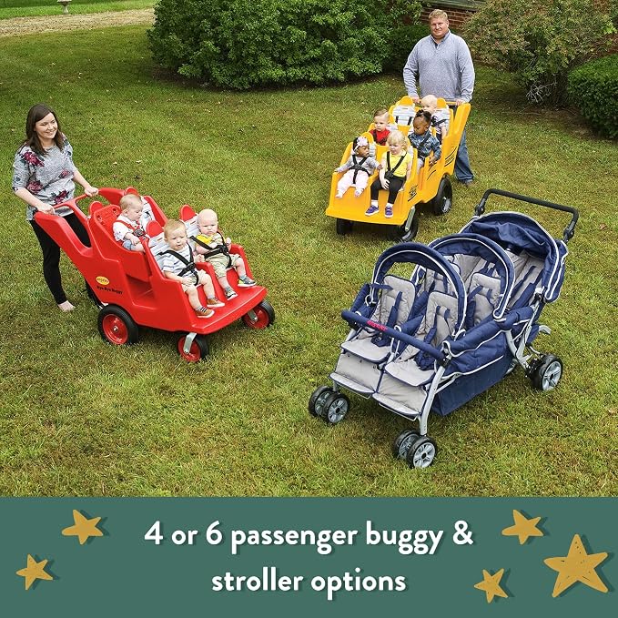 Children’s Factory 4 Passenger Bye-Bye Buggy, Daycare or Preschool Stroller - Image 8