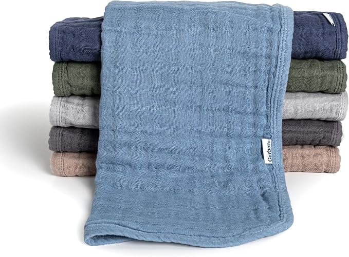 Gerber Baby Unisex Muslin Burp Cloths 72-Pack, Large Size 20" x 10" by Gerber