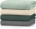 Muslin Swaddle Blankets for Baby Girls and Boys, 4 Pack Breathable and by LYRICHOMBABY