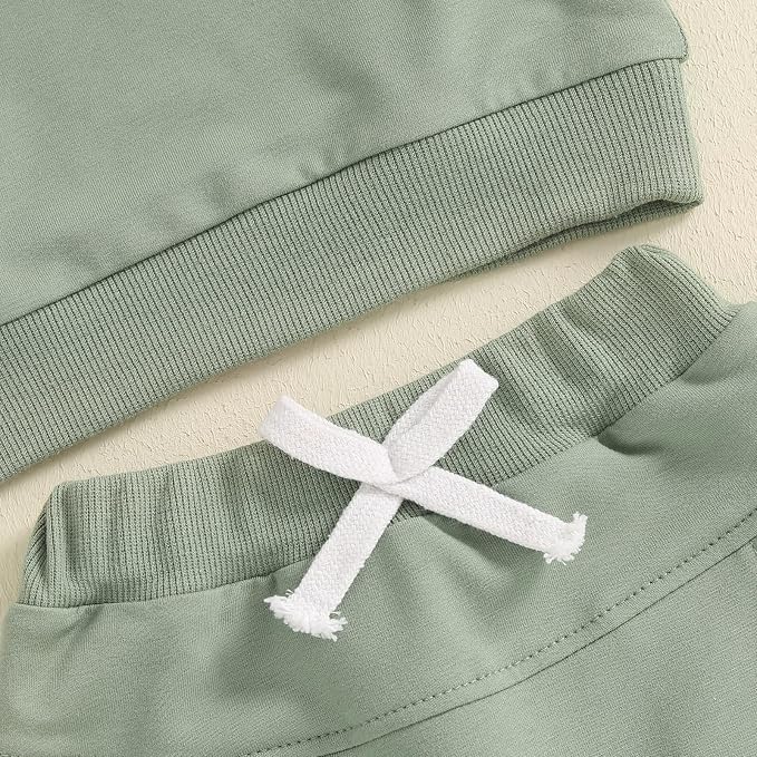 Toddler Baby Boy Fall Outfits Long Sleeve Crew Neck Pullover Sweatshirt + - Image 4