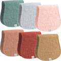 Muslin Burp Cloths Set, 6 Pieces, 100% Organic Cotton Hand Washcloths by RomyRo