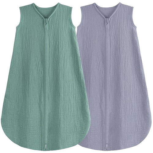 2 Pack Baby Sleep Sack 0-24 Months Baby Sleeping Bag 2-Way Zipper Toddler by BSTOPPT