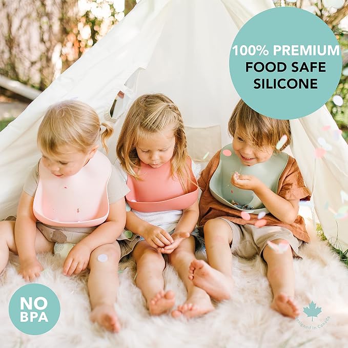 Loulou Lollipop Soft, Waterproof Silicone Feeding Bib - Image 5