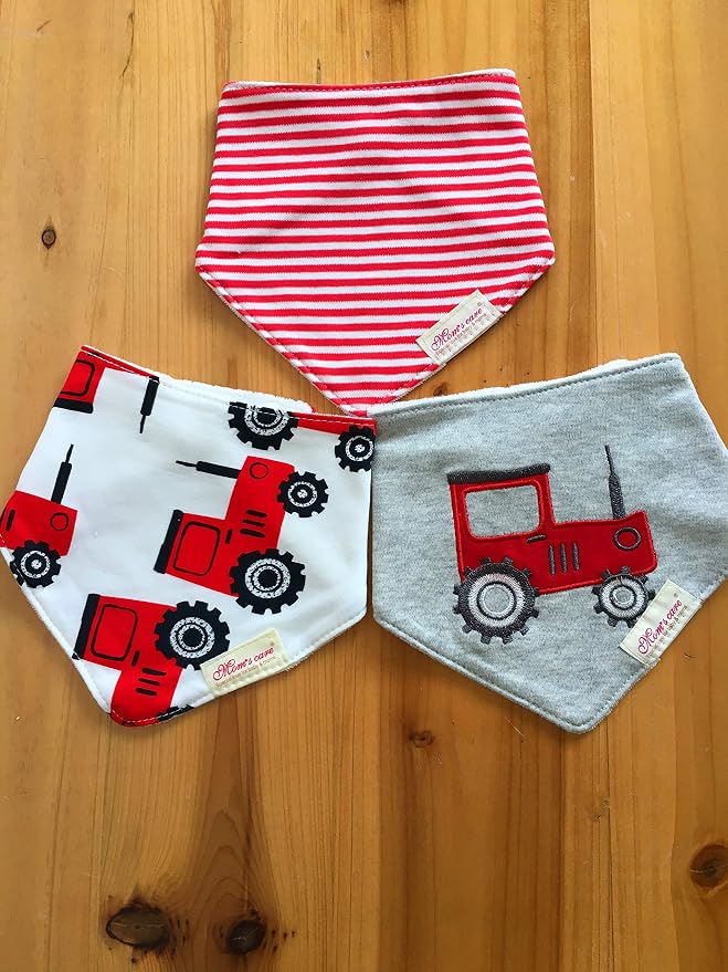 Baby Dribble Bib, Toddler Bandana Bib 3 Packs Super Absorbent Cotton Feeding - Image 6