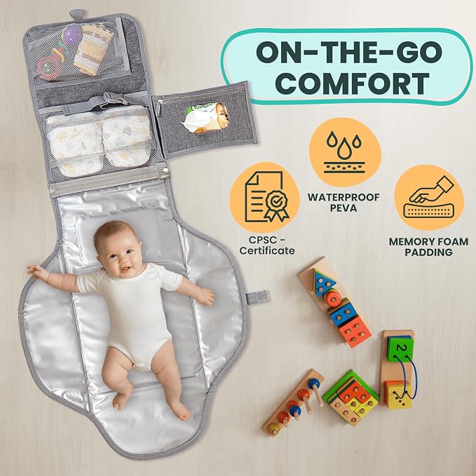 Portable Changing Pad for Baby – Soft, Comfortable Portable Diaper Changing Pad - Image 2