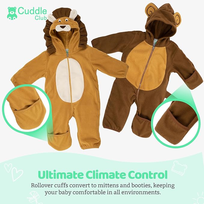 Cuddle Club Fleece Baby Bunting Bodysuit - Image 3