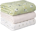 Muslin Swaddle Blankets for Newborn, 3 Pack Breathable Soft Receiving Blanket by LYRICHOMBABY
