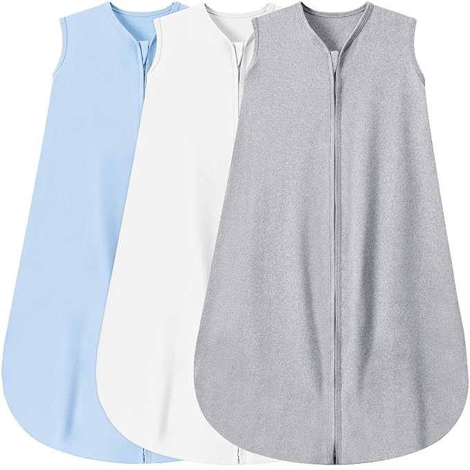 3 Pack Baby Sleep Sack 12-18 Months 100% Rayon Cotton Baby Sleeping Bag 2-Way by BSTOPPT
