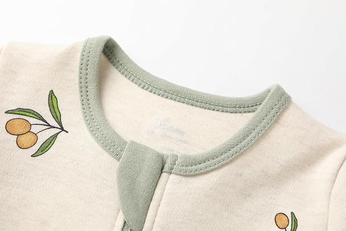 O2 BABY Baby Boys Girls Organic Cotton Zip-Front Sleeper Pajamas, Footed Sleep - Image 4