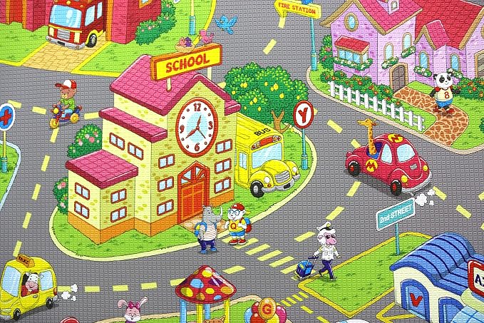 Baby Care Play Mat 73’’ x 49’’ Original One-Piece Reversible Rollable - Image 6