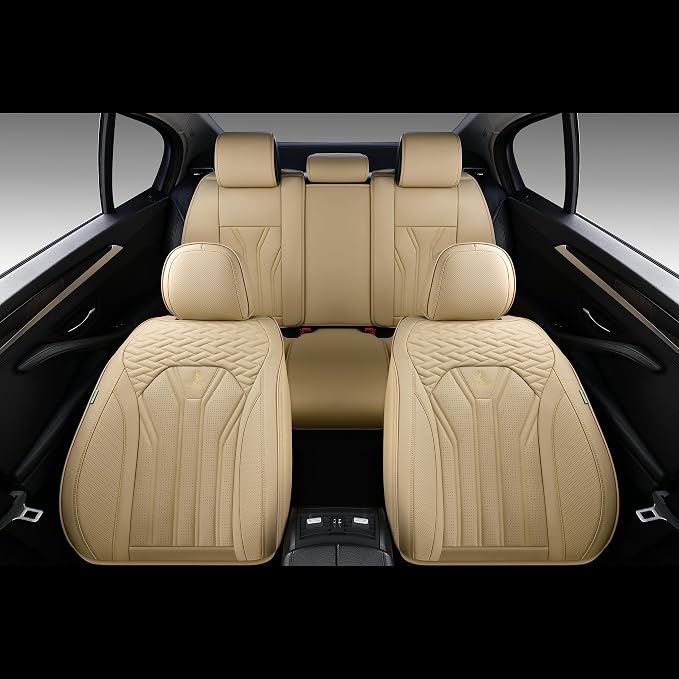 FLORICH Rear Seat Covers Leather Car Seat Covers Waterproof Back Seat Cover - Image 7