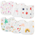 Zainpe 6Pcs Snap Muslin Cotton Bibs by Zainpe