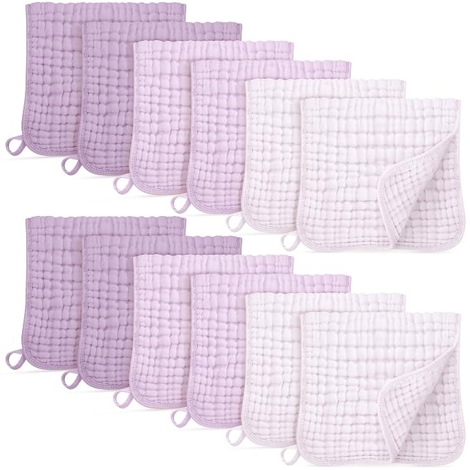 Muslin Burp Cloths for Baby 100% Cotton Burping Cloths for Boys Girls Large by Unnivoll