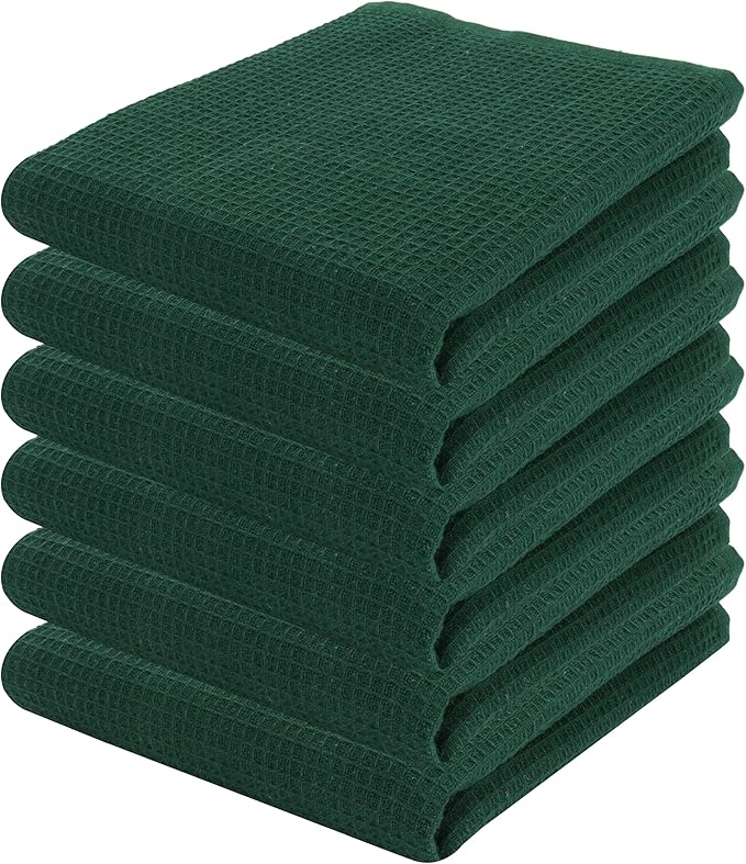 PurpleEssences Waffle Weave Kitchen Towel, 100% Cotton by PurpleEssences
