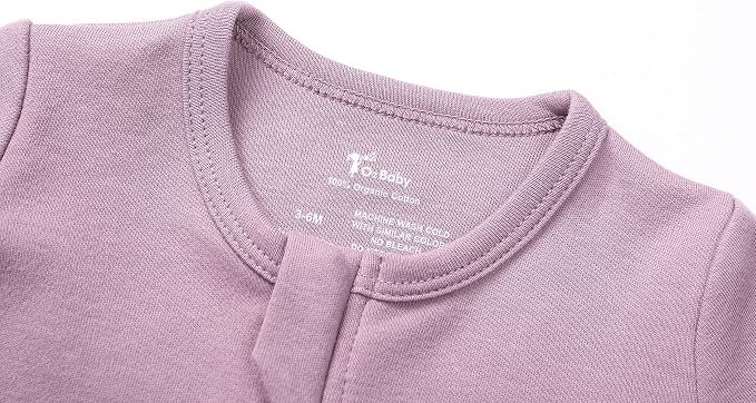 O2 BABY Baby Boys Girls Organic Cotton Zip-Front Sleeper Pajamas, Footed Sleep - Image 4