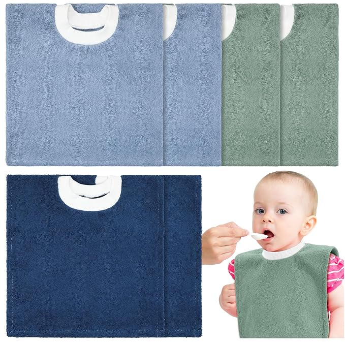 Foaincore 6 Pcs Pullover Baby Bibs Cotton Terry Toddler Absorbent Infant by Foaincore