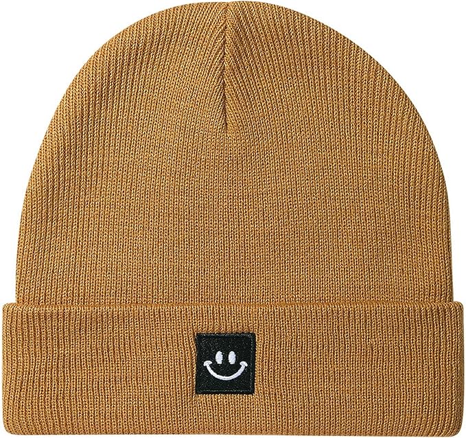 Baby Beanie Knit Ski Hat with Cute Face by Paladoo